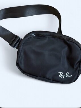 Ray-Ban Black Nylon Waist/Crossbody Belt Bag with Logo
